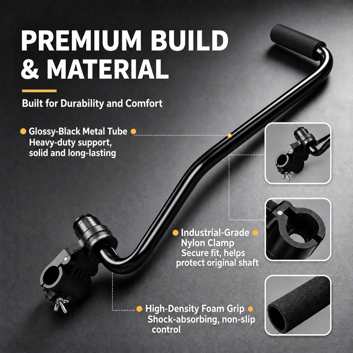 Ergonomic Weed Eater Extension Handle – Heavy-Duty Back Saver for String Trimmers